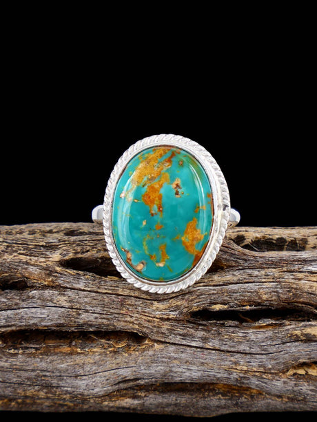 Native American-Made Armenian Turquoise Ring, Size 8 1/2 - PuebloDirect.com