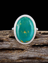 Native American-Made Armenian Turquoise Ring, Size 8 1/2 - PuebloDirect.com