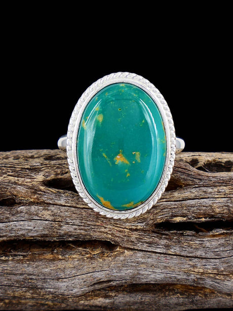 Native American-Made Armenian Turquoise Ring, Size 8 1/2 - PuebloDirect.com