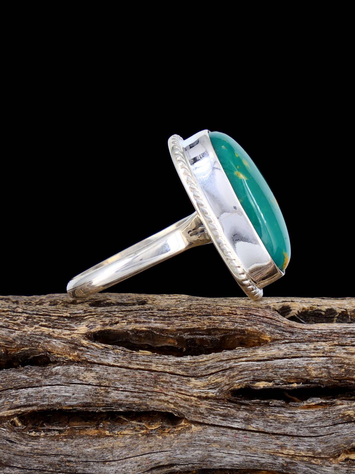 Native American-Made Armenian Turquoise Ring, Size 8 1/2 - PuebloDirect.com