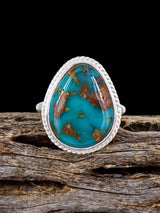 Native American-Made Armenian Turquoise Ring, Size 8 - PuebloDirect.com