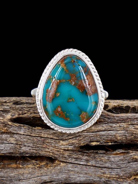 Native American-Made Armenian Turquoise Ring, Size 8 - PuebloDirect.com