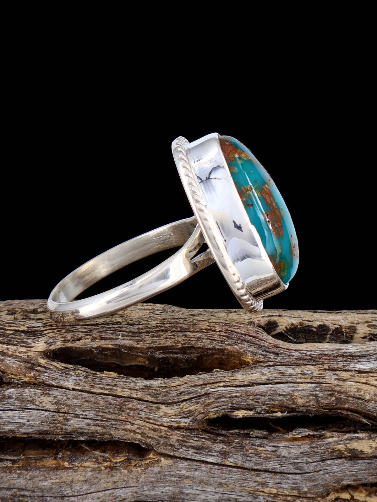 Native American-Made Armenian Turquoise Ring, Size 8 - PuebloDirect.com