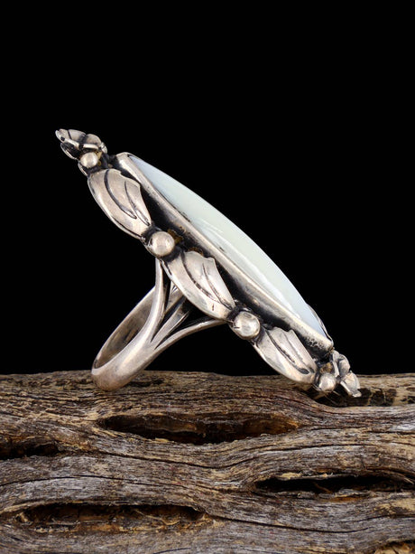Estate Sterling Silver Mother of Pearl Ring, Size 6 1/2