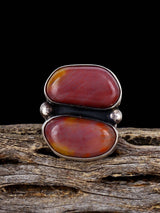 Estate Old Sterling Silver Petrified Wood Ring, Size 5.5 - PuebloDirect.com