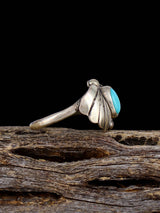 Estate Native Sterling Silver Turquoise Ring, Size 5 - PuebloDirect.com