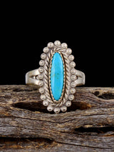 Estate Native Turquoise Sterling Silver Ring, Size 5 1/2 - PuebloDirect.com