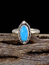 Estate Native Sterling Silver Turquoise Ring, Size 5 1/2 - PuebloDirect.com