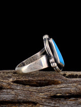 Estate Native Turquoise Sterling Silver Ring, Size 5 - PuebloDirect.com