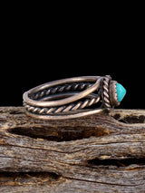 Estate Native Sterling Silver Turquoise Ring, Size 5 3/4 - PuebloDirect.com