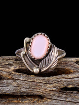 Vintage Native Pink Shell Sterling Silver Ring, Size 7 1/4 - PuebloDirect.com