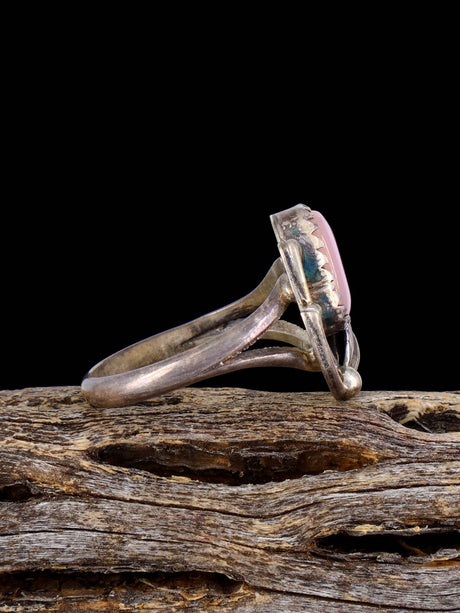 Vintage Native Pink Shell Sterling Silver Ring, Size 7 1/4 - PuebloDirect.com