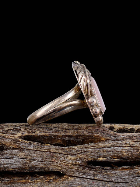 Vintage Native Pink Shell Sterling Silver Ring, Size 4 3/4 - PuebloDirect.com