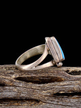 Estate Native Turquoise Sterling Silver Ring, Size 5 - PuebloDirect.com