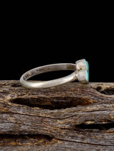 Vintage Native Sterling Silver Turquoise Ring, Size 5 1/4 - PuebloDirect.com