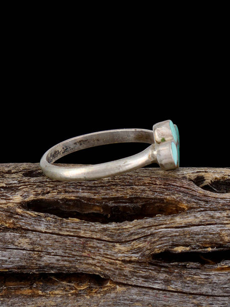 Vintage Native Sterling Silver Turquoise Ring, Size 5 1/4 - PuebloDirect.com