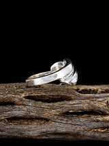 Navajo White Buffalo Inlay Ring Size 9