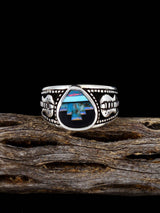 Navajo Mosaic Inlay Guitar Ring Size 11 1/2