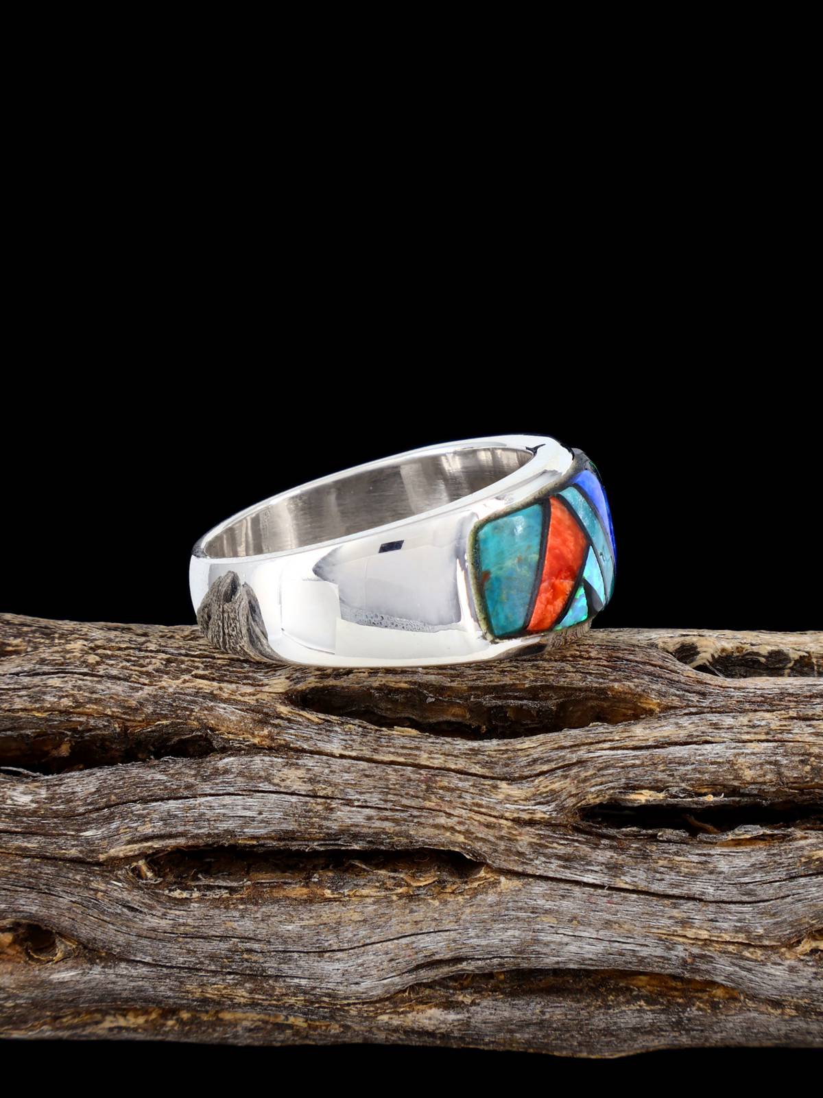 Navajo Multistone Inlay Ring Size 11 1/2