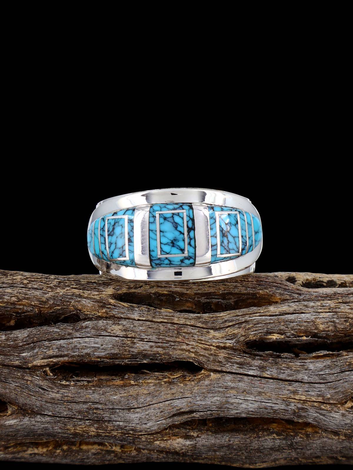 Navajo Turquoise Inlay Ring Size 9