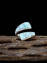 Adjustable Opalite Inlay Ring, Size 7+