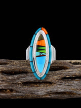 Navajo Multistone Inlay Ring Size 7 1/2