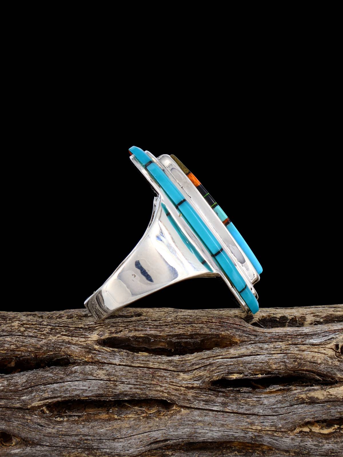 Navajo Multistone Inlay Ring Size 7 1/2
