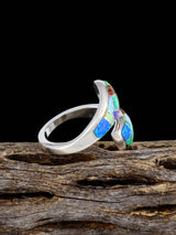 Adjustable Opalite Inlay Ring, Size 7+