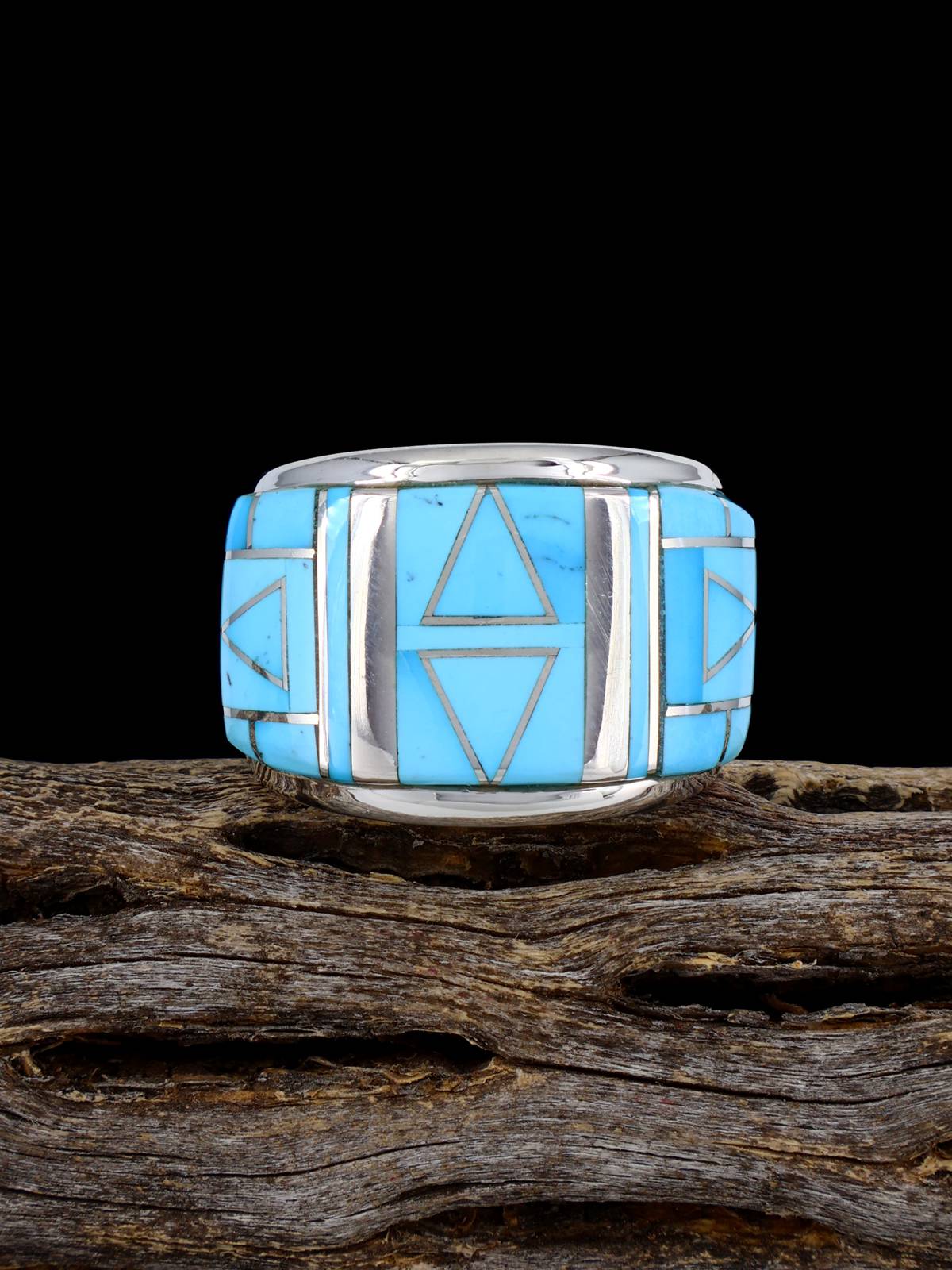 Navajo Turquoise Inlay Ring Size 10