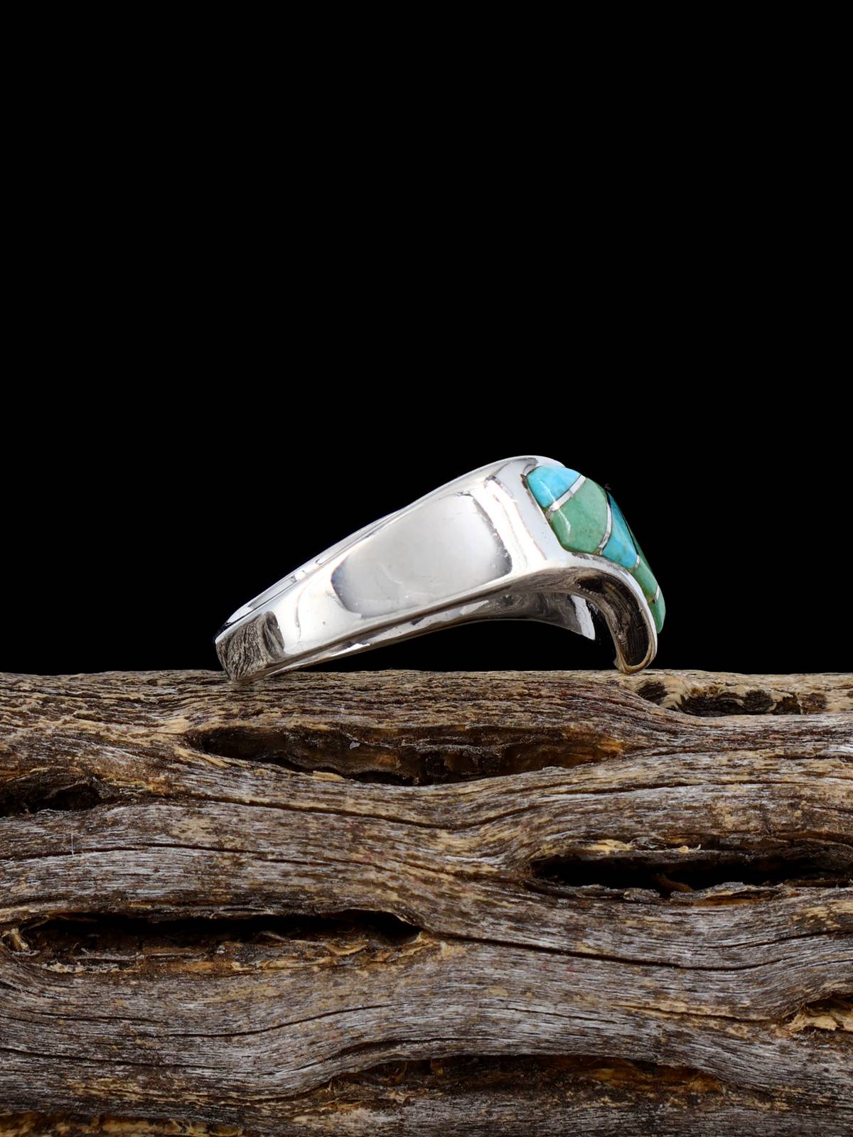 Navajo Turquoise Inlay Ring Size 7