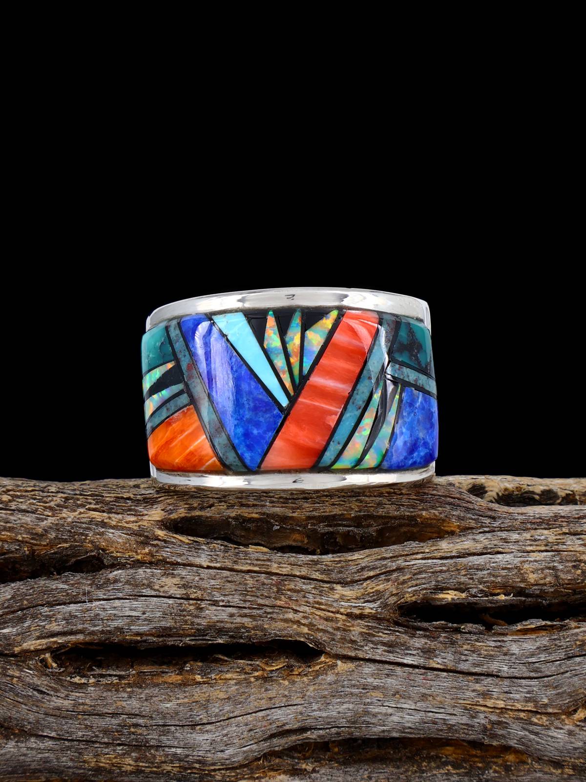 Navajo Multistone Inlay Ring Size 8 1/2