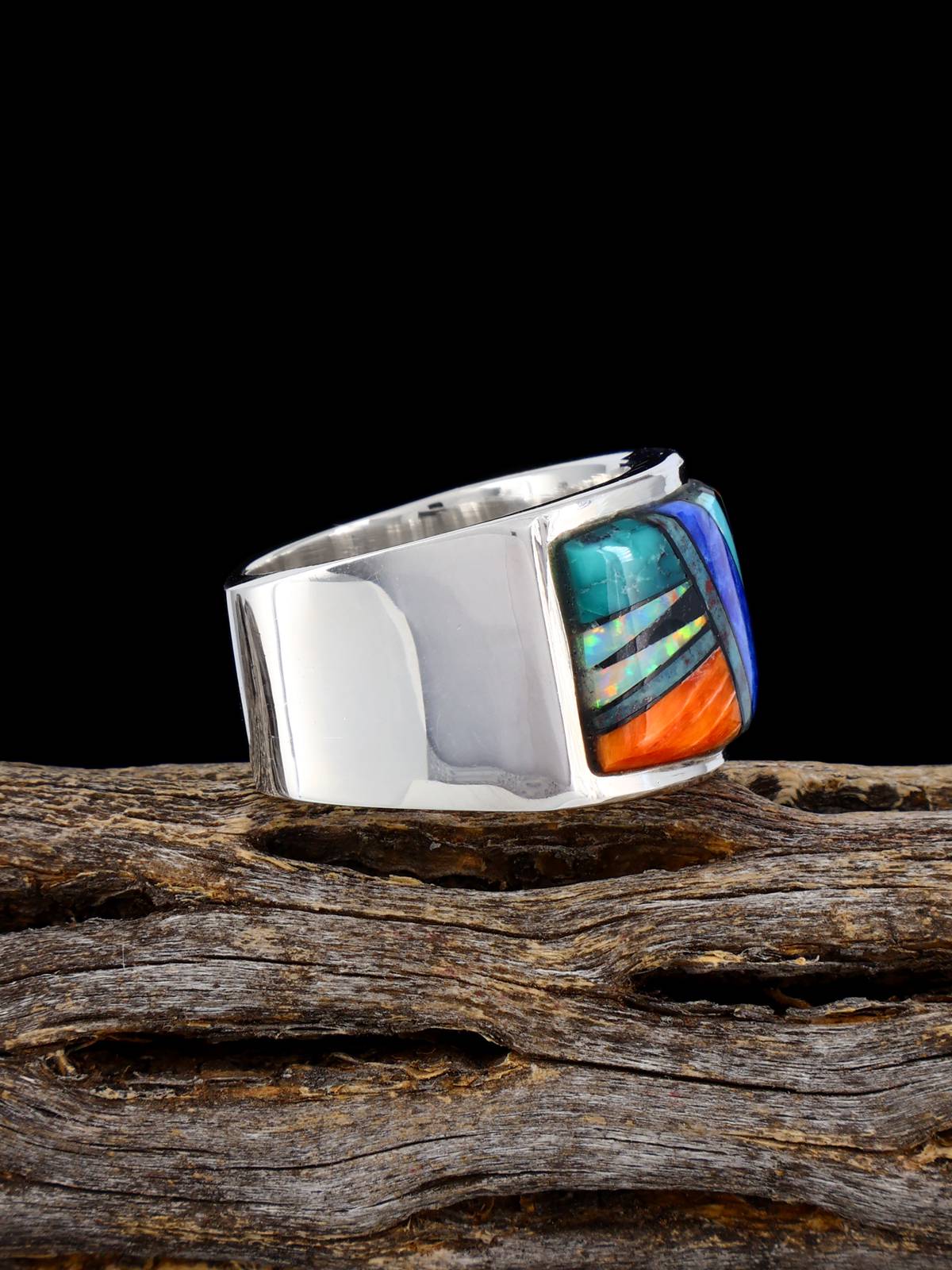 Navajo Multistone Inlay Ring Size 8 1/2