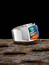 Navajo Multistone Inlay Ring Size 8 1/2