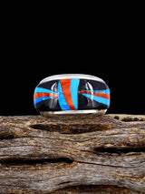 Navajo Turquoise Inlay Ring Size 5 3/4