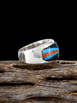 Navajo Turquoise Inlay Ring Size 5 3/4