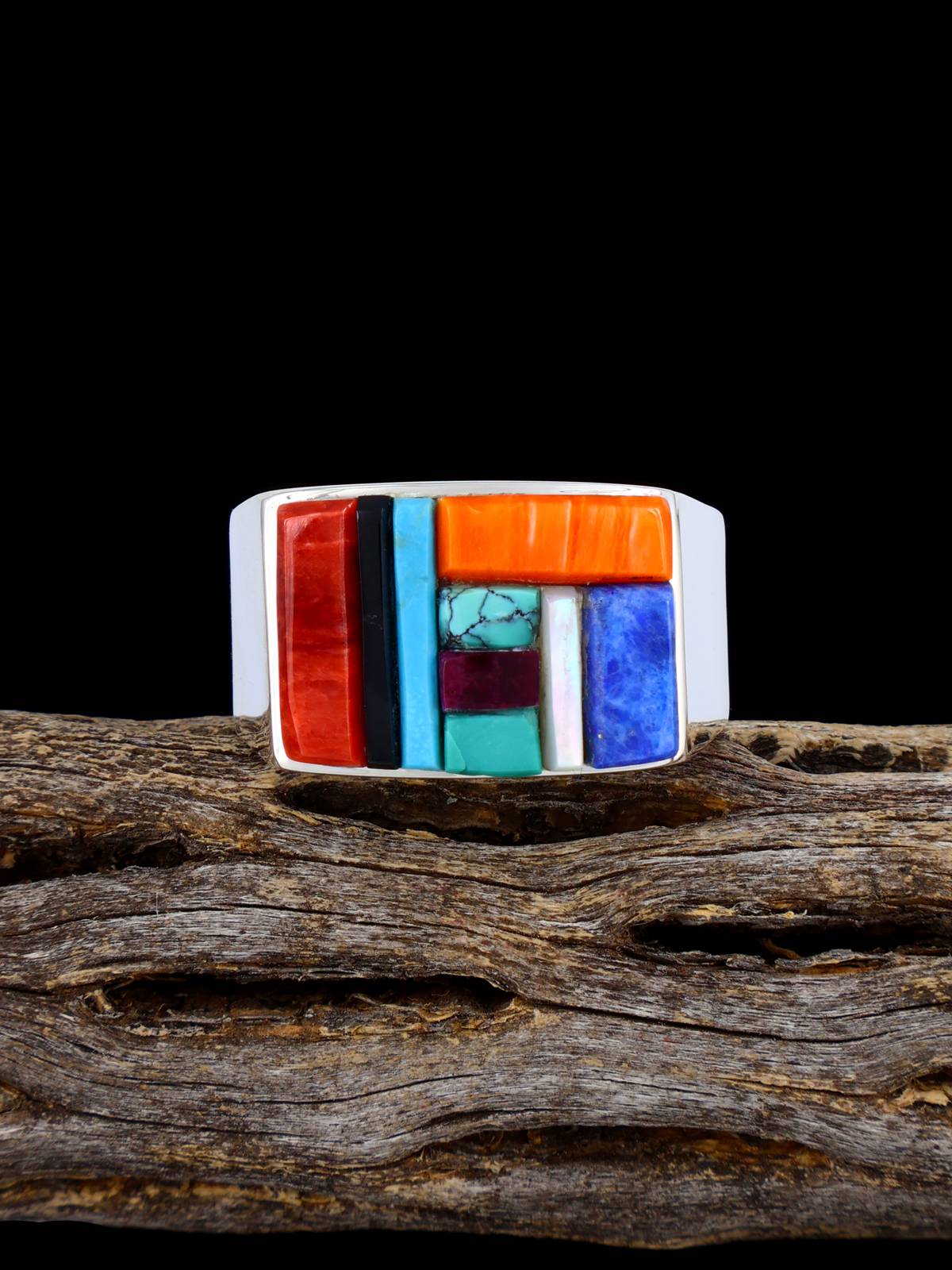 Navajo Multistone Inlay Ring Size 12 1/2