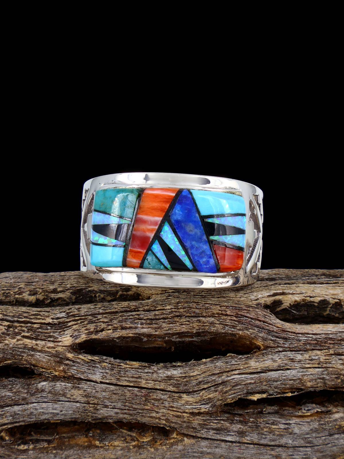Navajo Multistone Inlay Ring Size 9