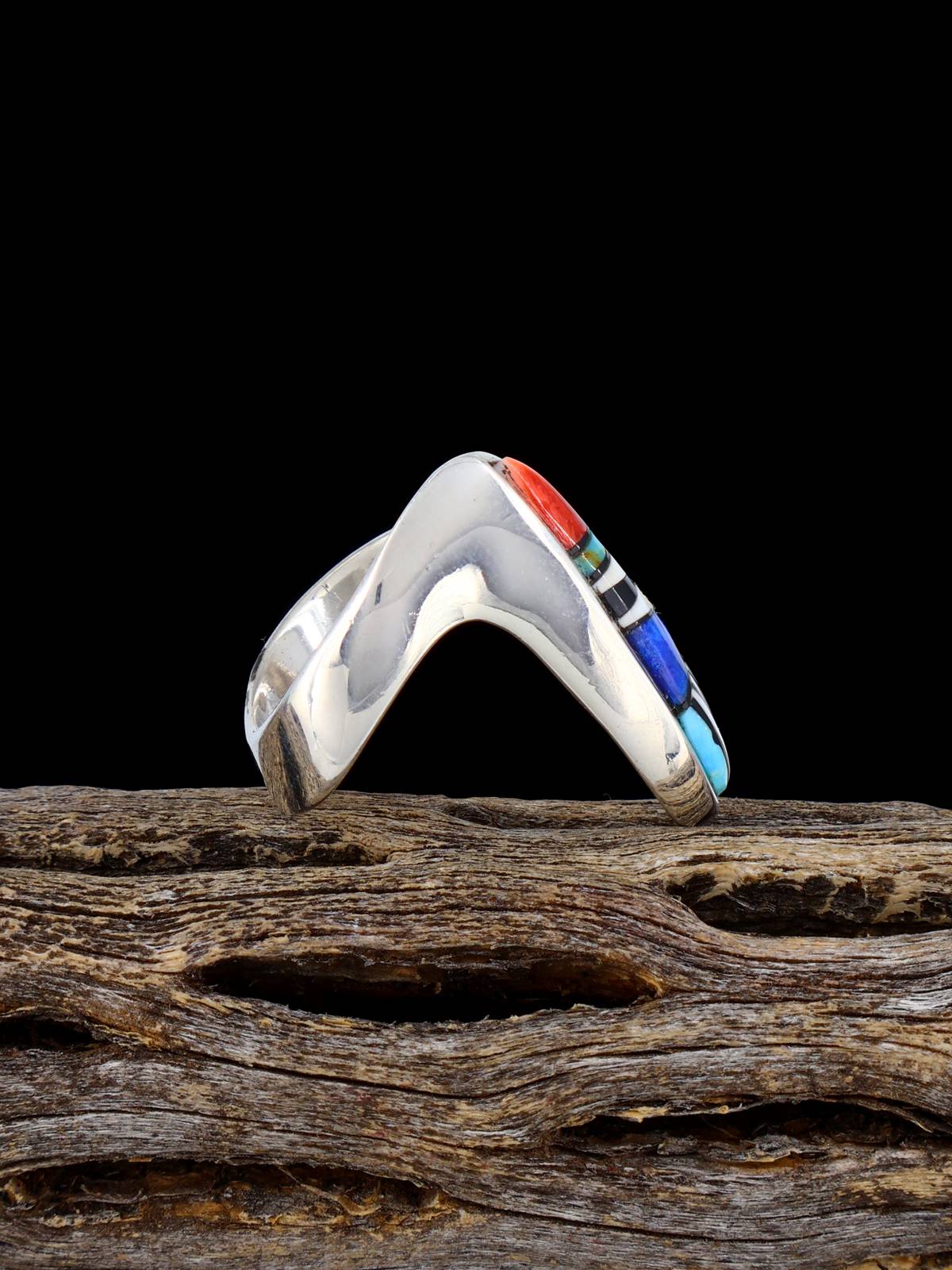 Navajo Multistone Inlay Ring Size 5