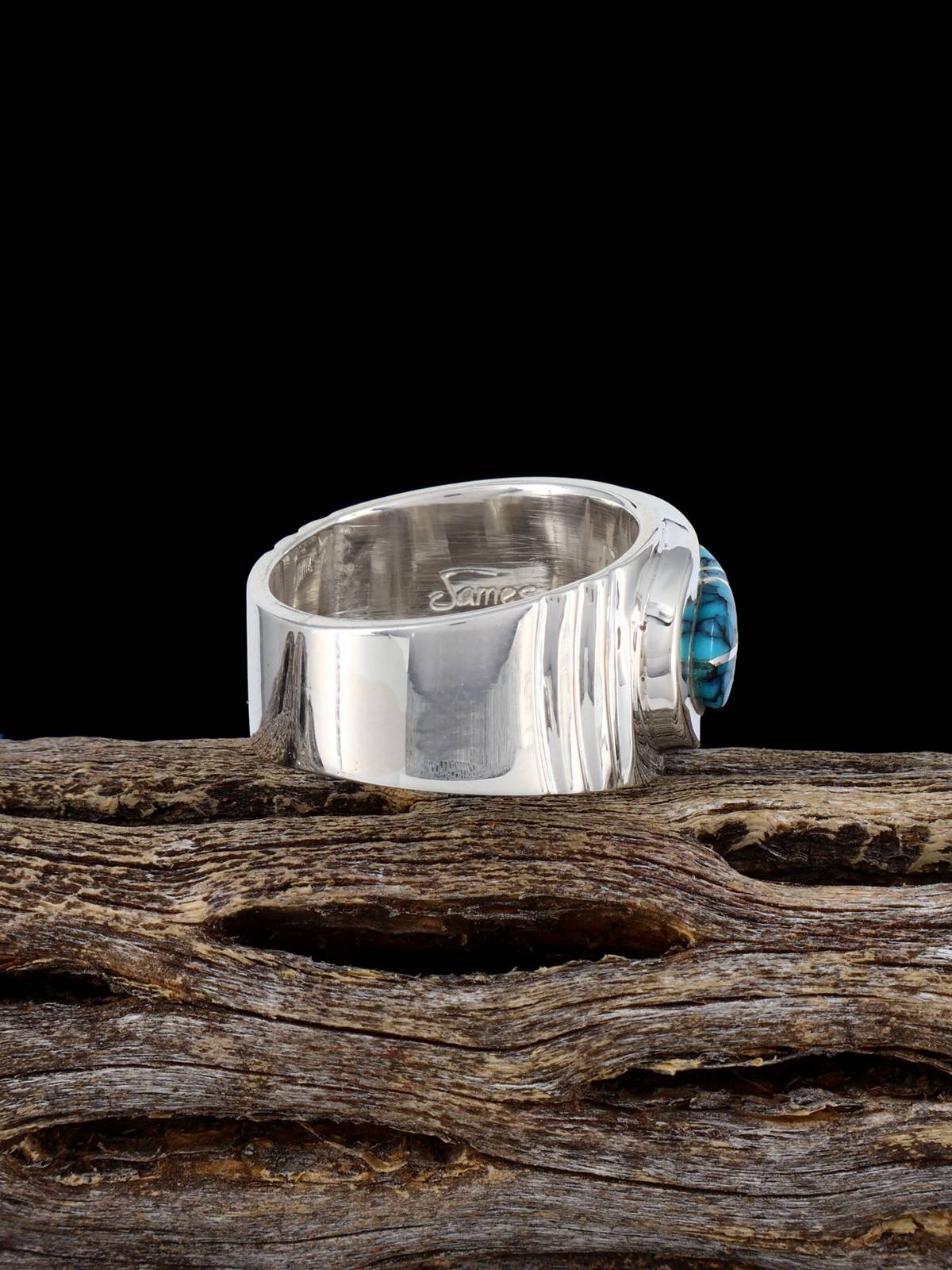 Navajo Turquoise Inlay Ring Size 7