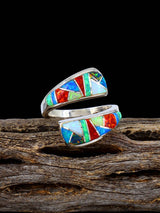 Adjustable Opalite Inlay Ring, Size 7+