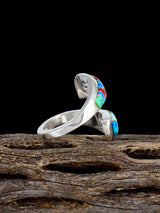 Adjustable Opalite Inlay Ring, Size 7+
