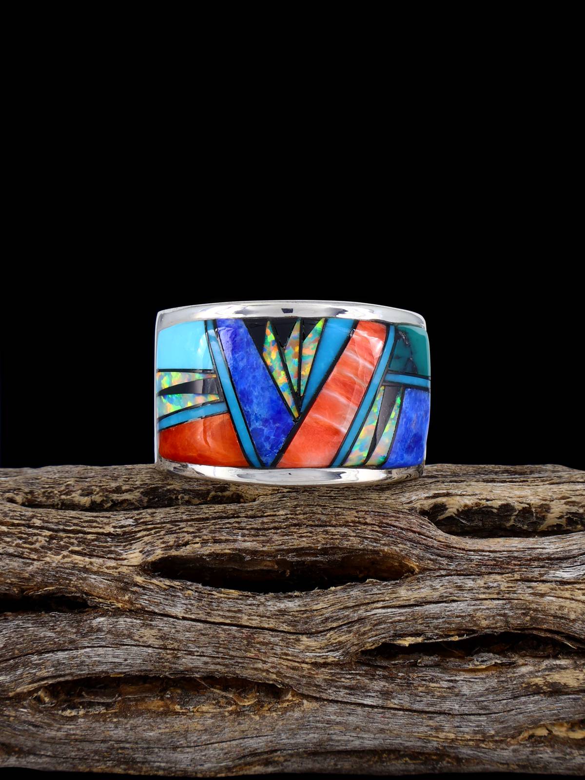 Navajo Multistone Inlay Ring Size 9 1/2