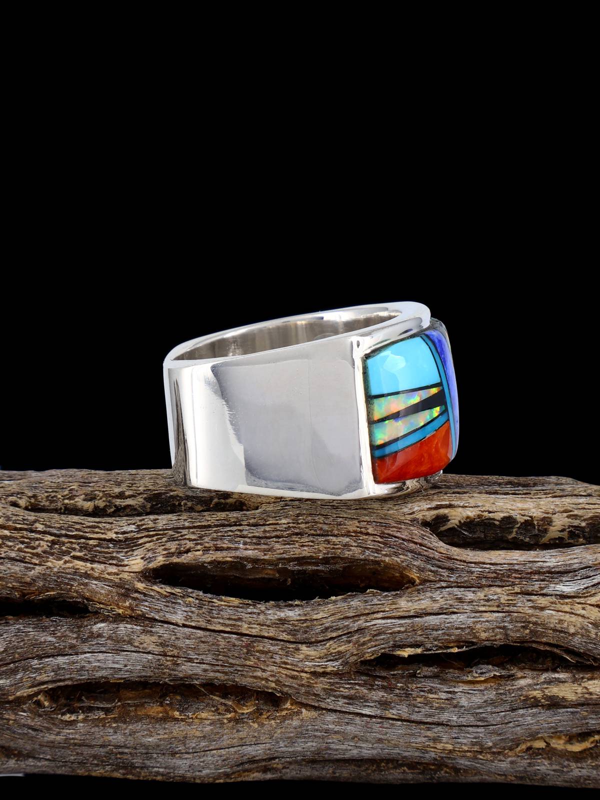 Navajo Multistone Inlay Ring Size 9 1/2