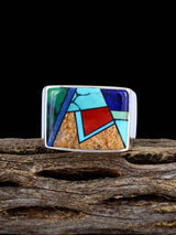 Navajo Multistone Inlay Ring Size 13 1/2