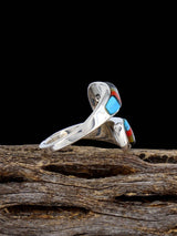 Adjustable Multistone Inlay Ring, Size 7+