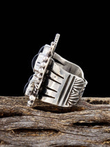 Kingman Redweb Bague en argent sterling turquoise, taille 10,5
