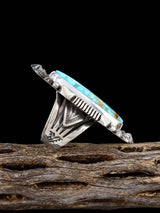 Bague Navajo Lapis Bleu Vif, Taille 8 1/2