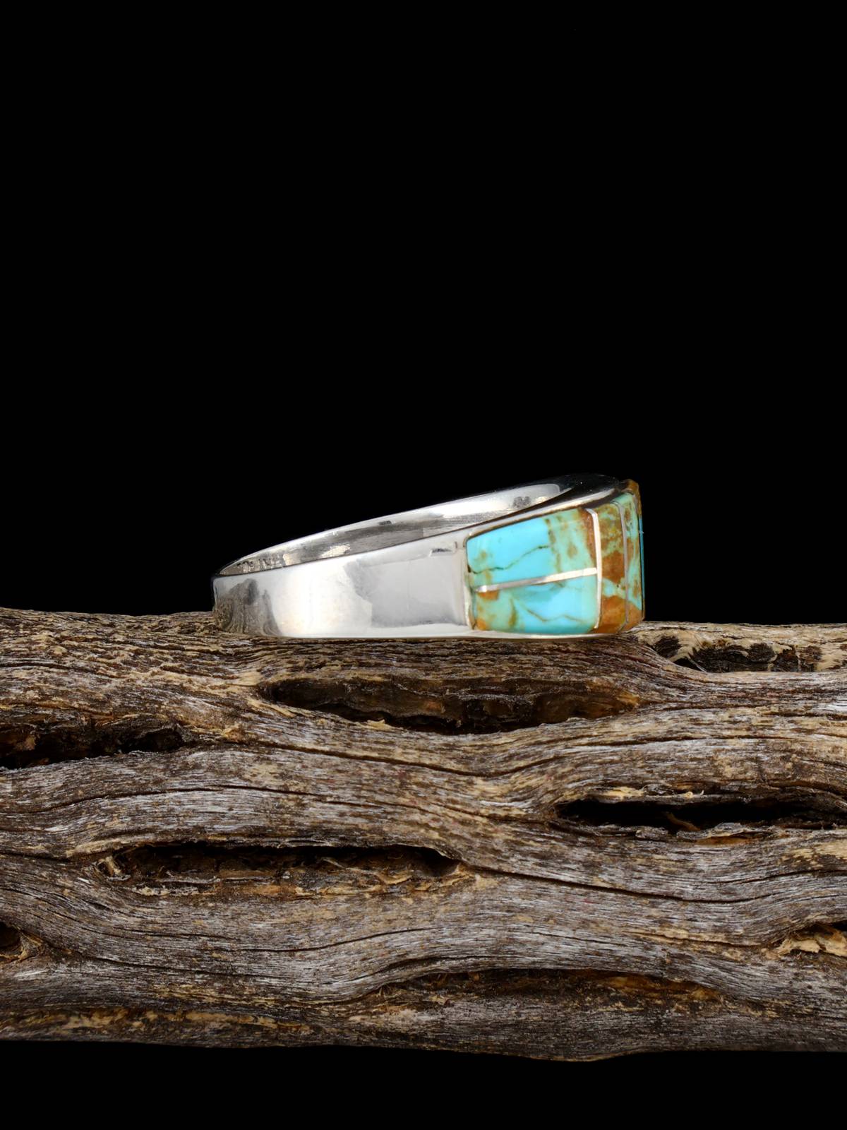Navajo Turquoise Inlay Ring, Size 11