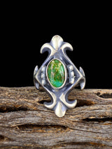 Navajo Sonoran Gold Turquoise Ring, Size 6 1/2