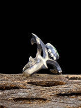 Navajo Sonoran Gold Turquoise Ring, Size 6 1/2
